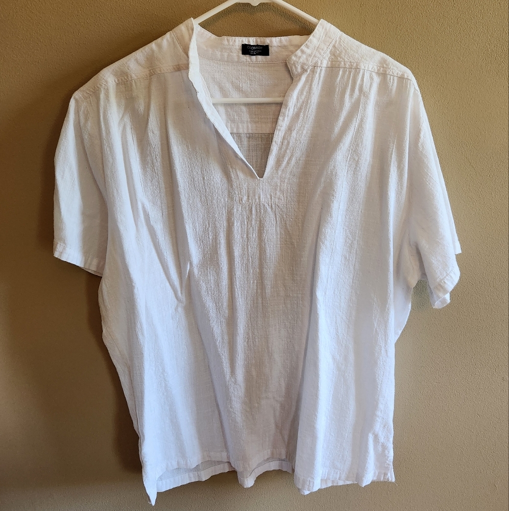Old money cotton white Shirt sz xl